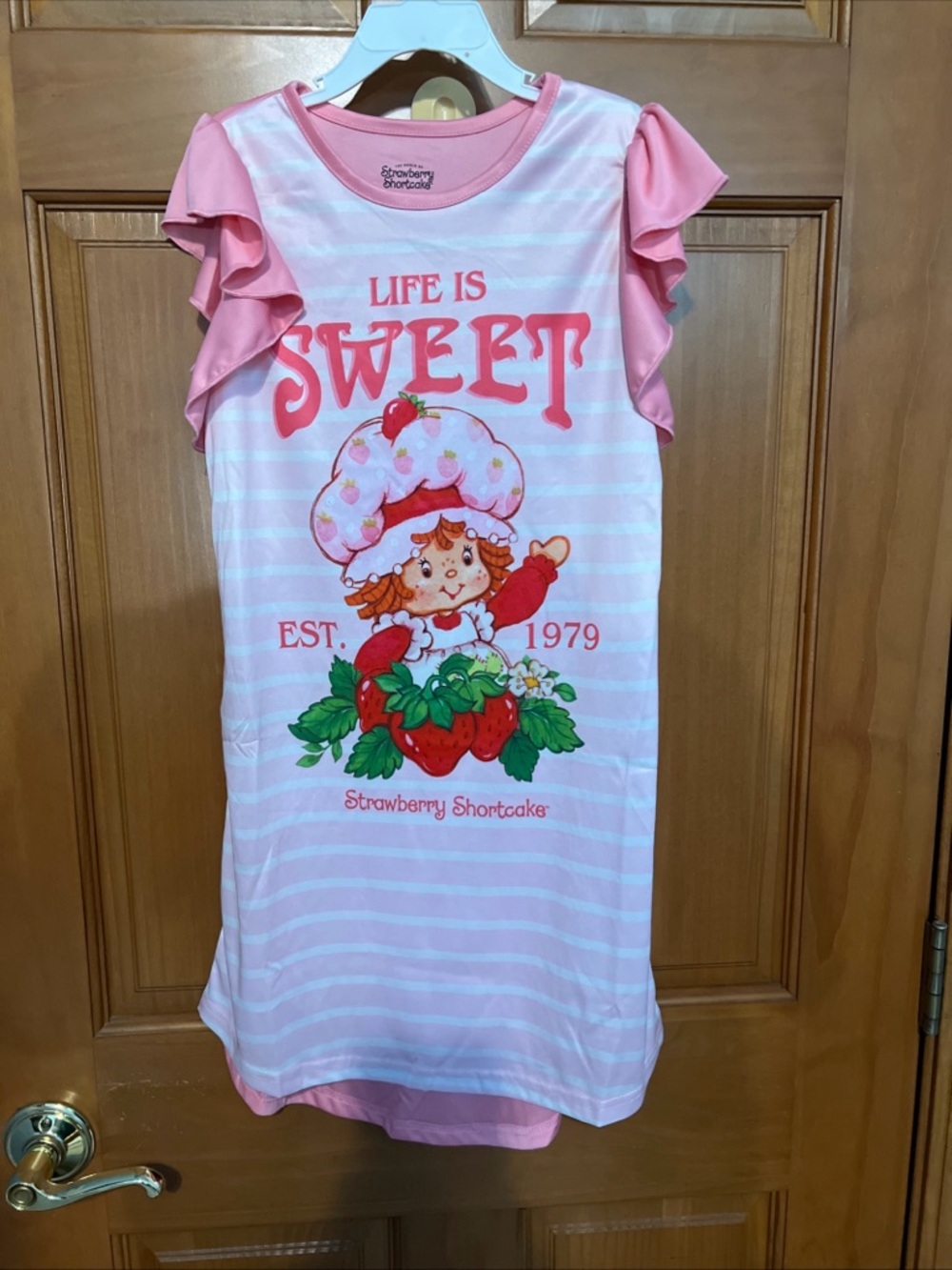 Strawberry Shortcake 'Life Is Sweet' Girls' Pink Nightgown